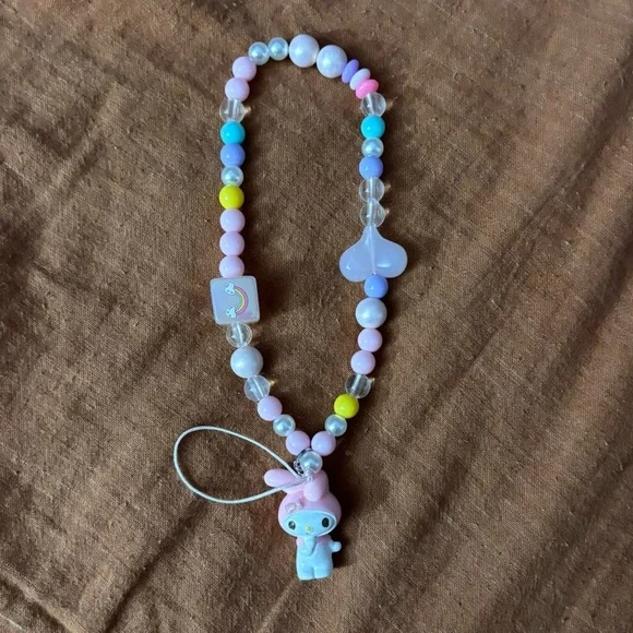 My Melody Sanrio Phone Wristlet, Water Bottle Wristlet, Bag Clip, Beaded Lanyard - Picture 6 of 6
